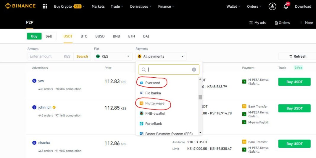 Binance P2P Adds EverSend and Others as New African Payment Options ...
